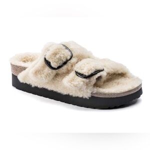 Birkenstock Teddy Arizona Big Buckle Sherpa sandals